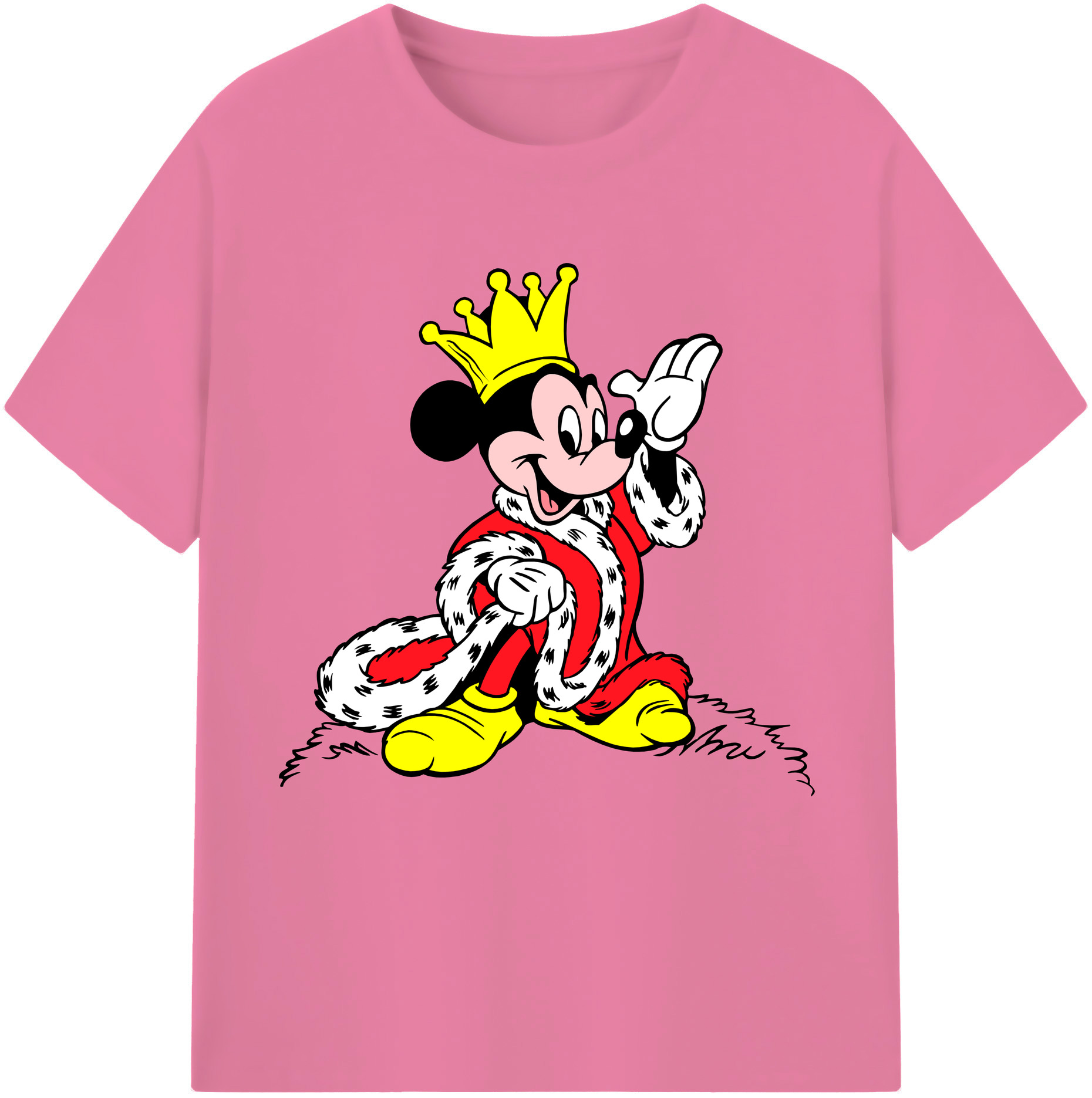 （画像用） ミッキーマウス Mickey Mouse 綿100％半袖Tシャツ（フロントプリント）